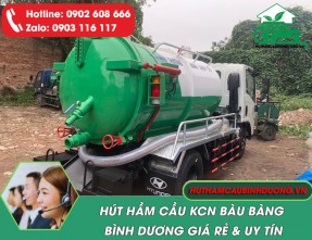 Hút hầm cầu KCN Bàu Bàng giá rẻ ✔️ SẠCH TRIỆT ĐỂ 100%