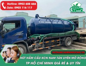 Hút Hầm Cầu KCN Nam Tân Uyên Mở Rộng Giá Rẻ 24/24