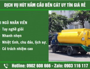 Nhận hút hầm cầu Bến Cát uy tín giá rẻ, chế độ ưu đãi chiết khấu cao