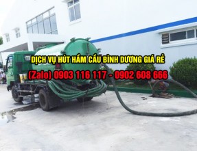 Dịch vụ hút hầm cầu Bình Dương chuyên nghiệp giá rẻ