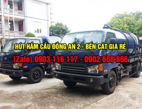 Dịch vụ hút hầm cầu giá rẻ tại KCN Đồng An 2, đảm bảo sạch sẽ, không hôi thối