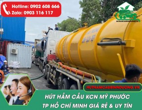 Hút hầm cầu KCN Mỹ Phước TPHCM giá rẻ, nhanh chóng, sạch 100%
