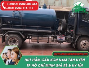 Dịch vụ hút hầm cầu KCN Nam Tân Uyên uy tín, giá rẻ, phục vụ 24/24