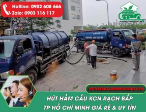 Hút Hầm Cầu KCN Rạch Bắp Giá Tốt, Không Đục Phá, Sạch Sẽ