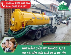 Hút hầm cầu KCN Mỹ Phước, cam kết chất lượng với giá tốt nhất