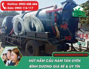Hút hầm cầu Nam Tân Uyên uy tín, chuyên nghiệp, giá rẻ ✅ [24/24]