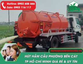 Hút Hầm Cầu Bến Cát Uy Tín - Có Mặt Nhanh, Hút Sạch, Giá Minh Bạch
