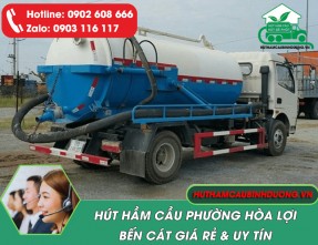 Hút Hầm Cầu Phường Hòa Lợi Bến Cát Giá Rẻ, Sạch 100%