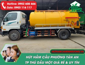 Hút Hầm Cầu Phường Tân An, Thủ Dầu Một ✅ Thi công nhanh chóng, sạch sẽ, giá rẻ