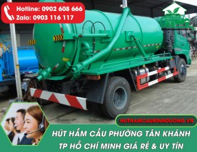 Hút hầm cầu phường Tân Khánh TPHCM 24/24, giá rẻ, uy tín