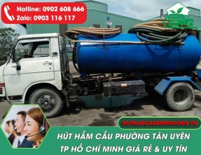 Hút hầm cầu phường Tân Uyên TPHCM – Dịch vụ nhanh, sạch, giá rẻ