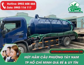 Hút Hầm Cầu Phường Tây Nam TPHCM Giá Rẻ – Sạch 100%, Không Đục Phá