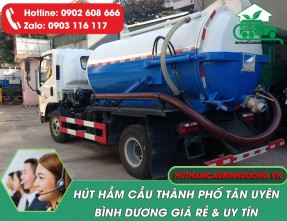 #1 Hút hầm cầu Tân Uyên【Giá Rẻ】Công nghệ hiện đại - Hút hầm cầu 24/24