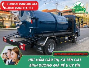 Dịch vụ hút hầm cầu tại Bến Cát uy tín, chuyên nghiệp, giá rẻ
