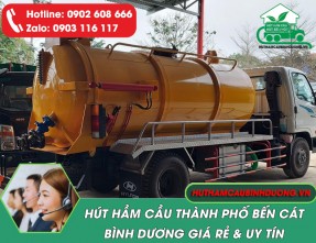 Hút hầm cầu Bến Cát Giá Rẻ Uy Tín [SẠCH TRIỆT ĐỂ]
