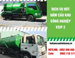 Hút hầm cầu Vsip 2 giá rẻ, cam kết hút sạch, hút đúng khối lượng