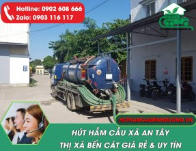 Hút hầm cầu KCN An Tây Bến Cát giá rẻ, uy tín, sạch 100%