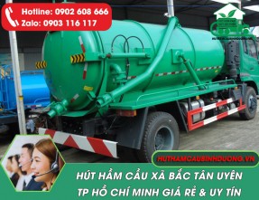 Hút Hầm Cầu Bắc Tân Uyên Sạch 100% - Uy Tín - 24/24