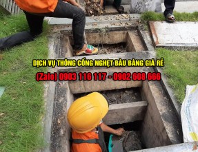 Thông cống nghẹt Bàu Bàng GIÁ RẺ - CHUYÊN NGHIỆP - CHẤT LƯỢNG