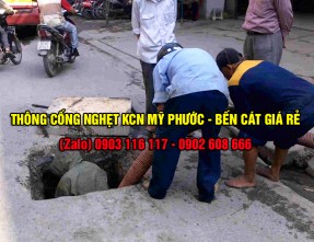 Thông Cống Nghẹt Mỹ Phước Bến Cát ✓chuyên nghiệp ✓ Giá rẻ