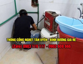 Dịch vụ thông cống nghẹt Tân Uyên giá rẻ, sạch 100%